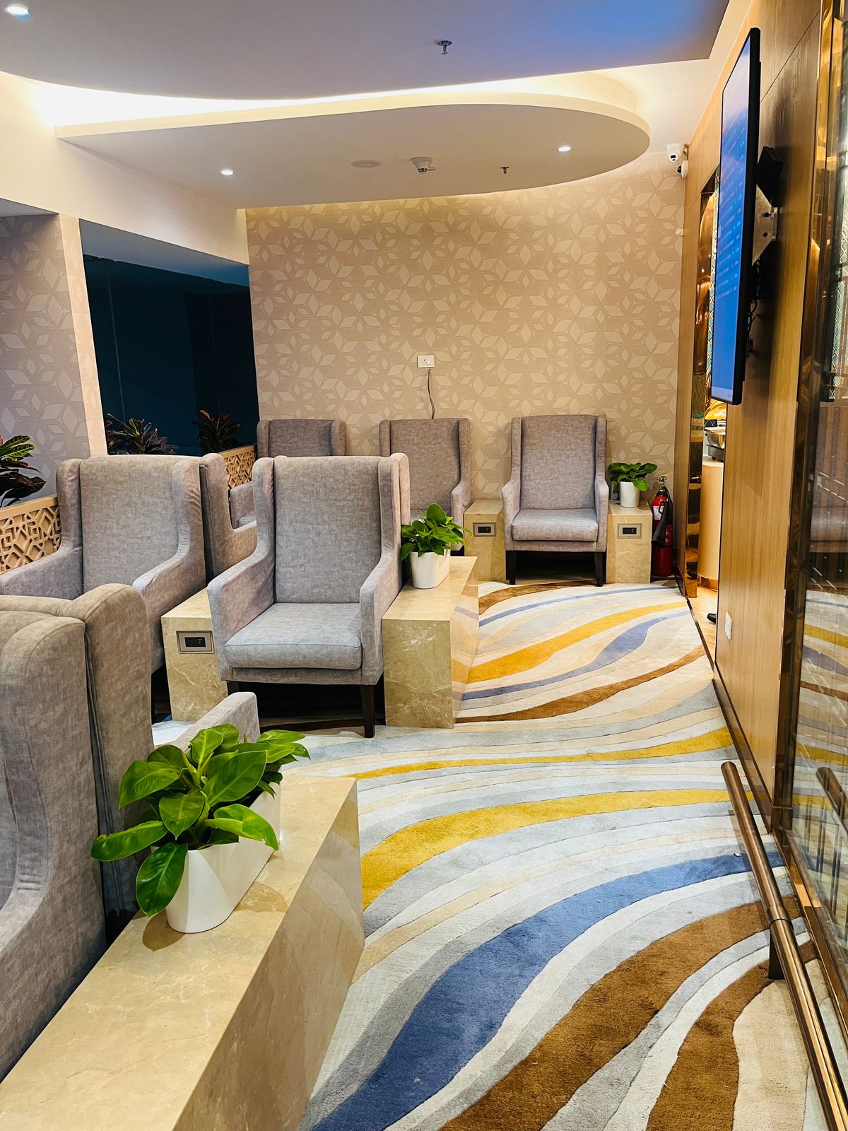 Adani Domestic Lounge — seating area